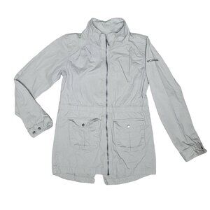 Columbia Women's tan khaki Full-Zip Jacket With Pockets Size L hiking warm fall